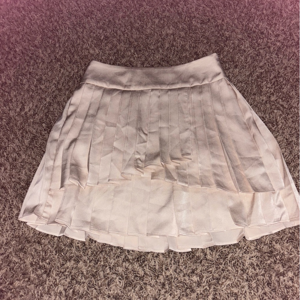 Cream silk skirt